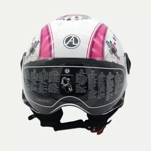 Casco AL Demi Jet con Glamour Flower