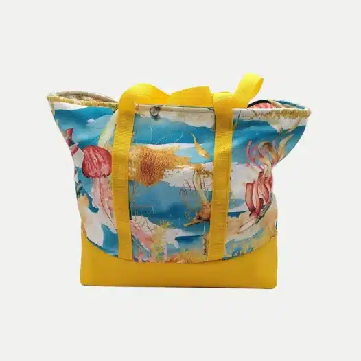Borsa mare conchiglie gialla