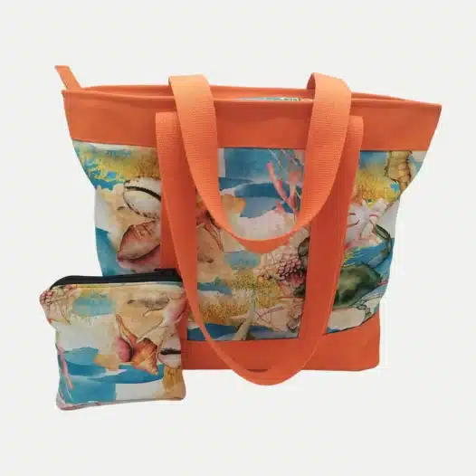 Borsa mare conchiglie arancione